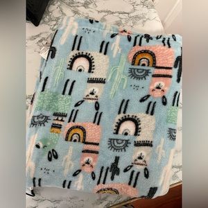 Cactus llama throw blanket